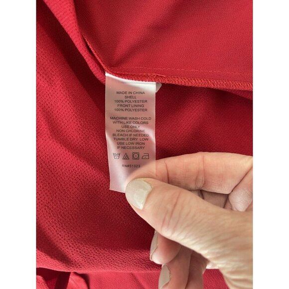 Vince Camuto Deep Red Sheer Long Sleeve Top Size M NWT - Picture 5 of 5